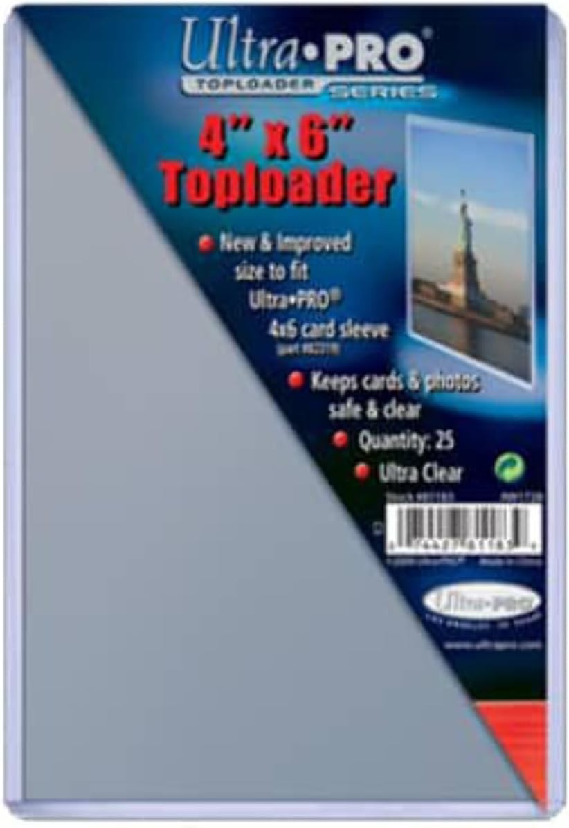 High Impact Rigid PVC 4″ x 6″ Toploader – 25 Pack for Card Protection