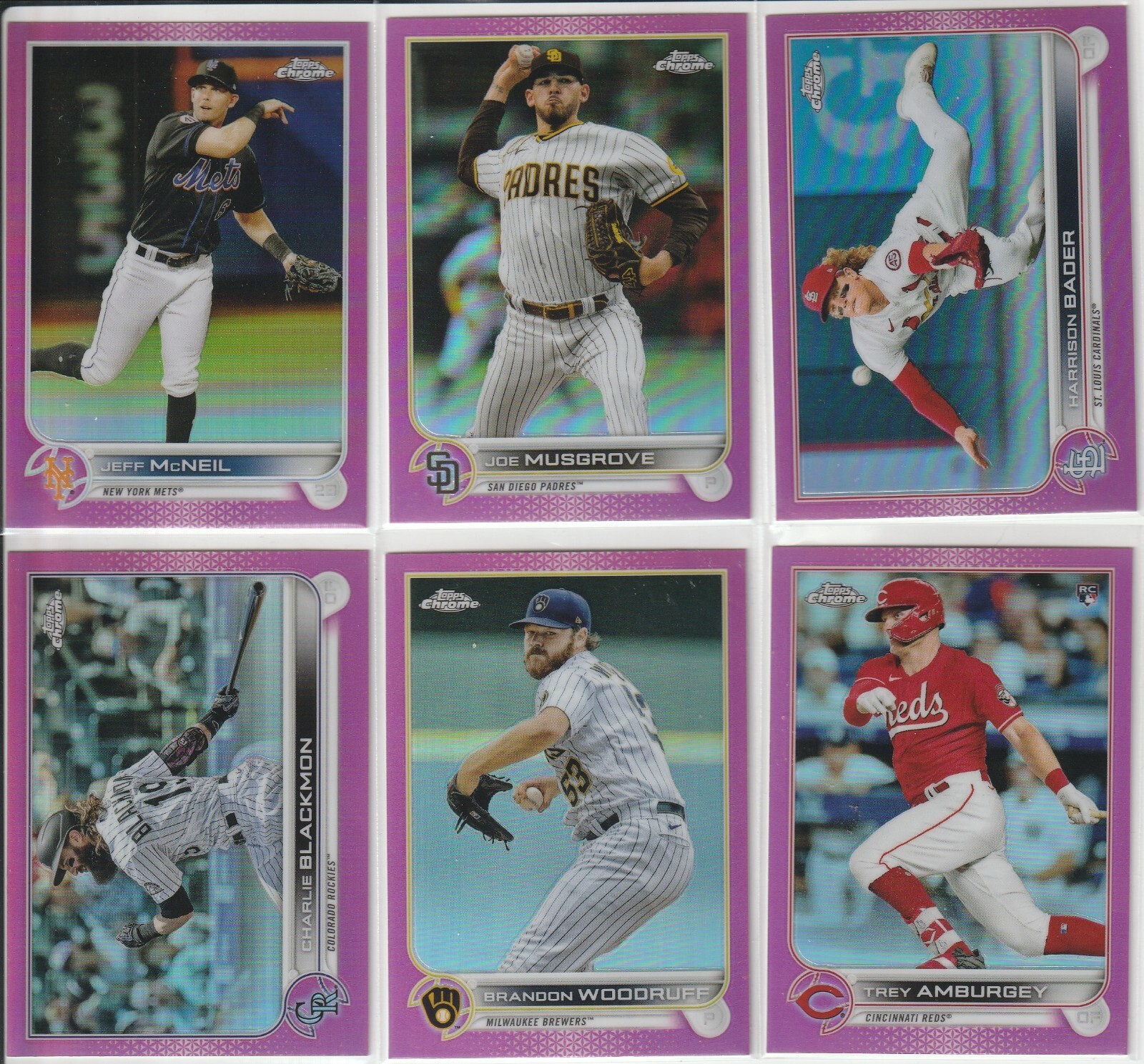 2022 Topps Chrome REFRACTORS Pink Sepia X-fractors Negative Magenta YOU PICK!