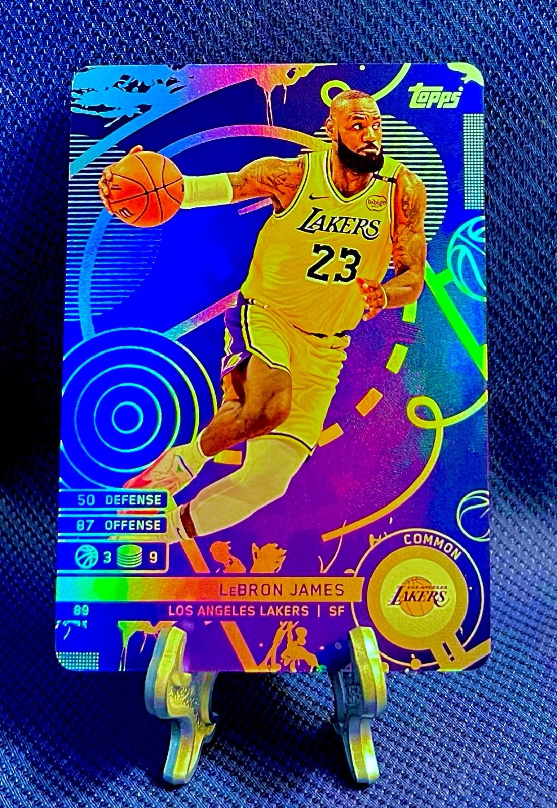 2025-26 Topps Match Attax Blue Foil LeBron James #89 LAKERS 🔥🔥🔥