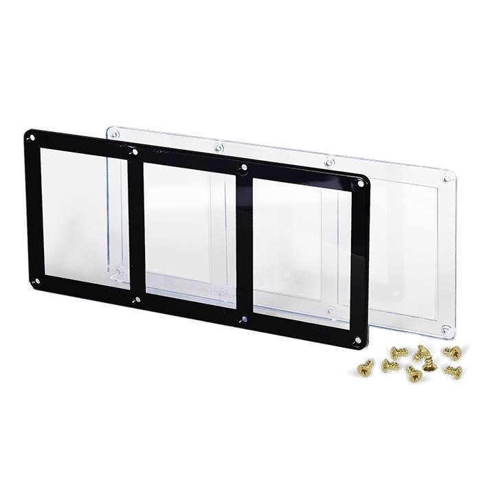 35pt Triple Screwdown Card Holder Black Border Recessed TCG Sports Display Case