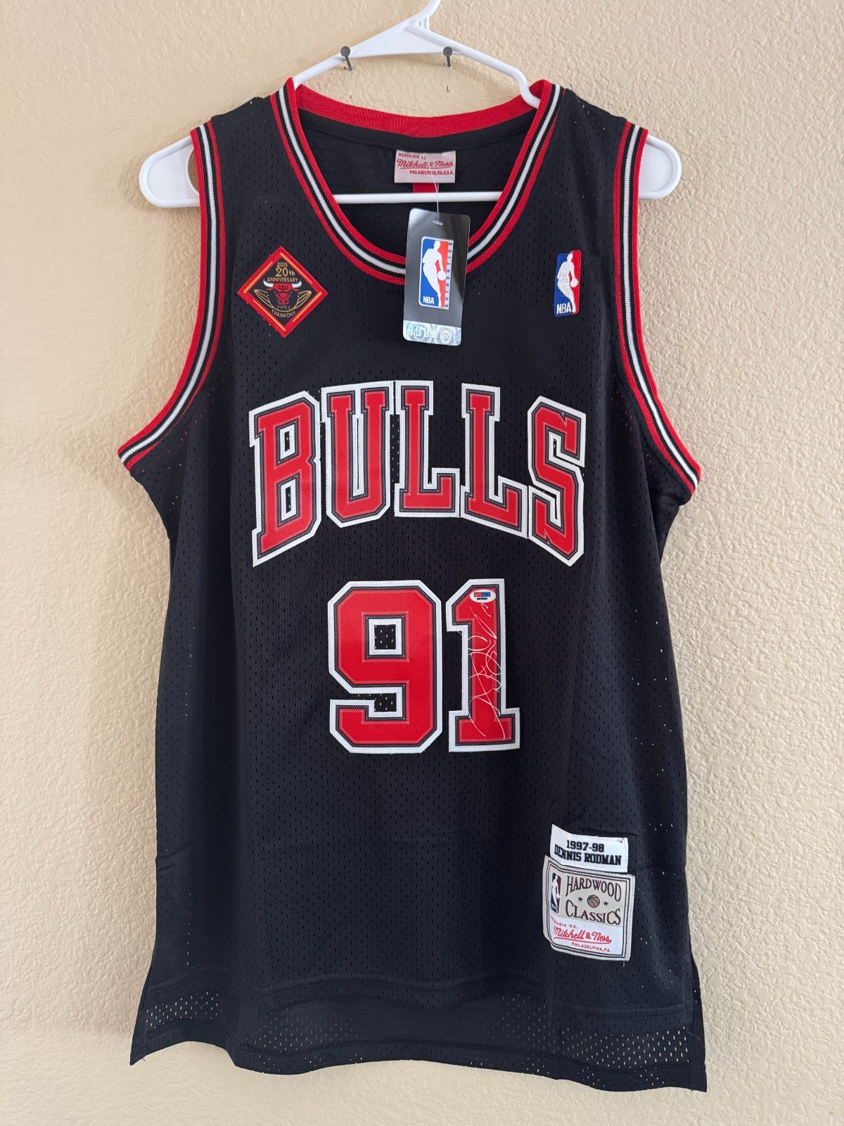 NBA DENNIS RODMAN CHICAGO BULLS BASKETBALL TANK TOP SHIRT MENS SIZE S