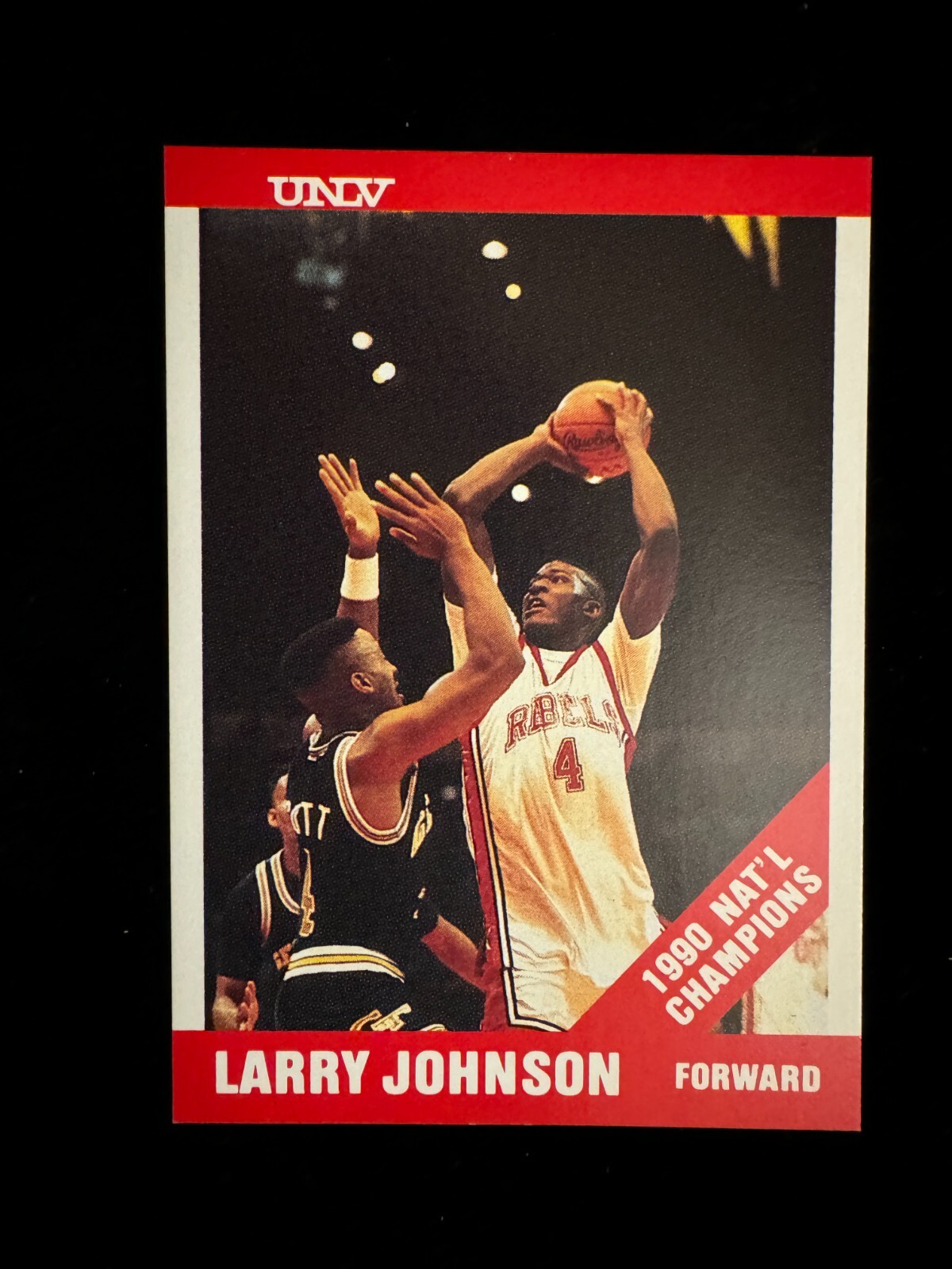 1990-91 Hall of Fame Cards UNLV Runnin’ Rebels #1 LARRY JOHNSON Nrmt+