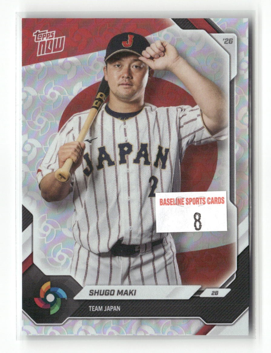 2026 Topps Now World Baseball Classic Team Japan #JP11 Shugo Maki WBC Logo