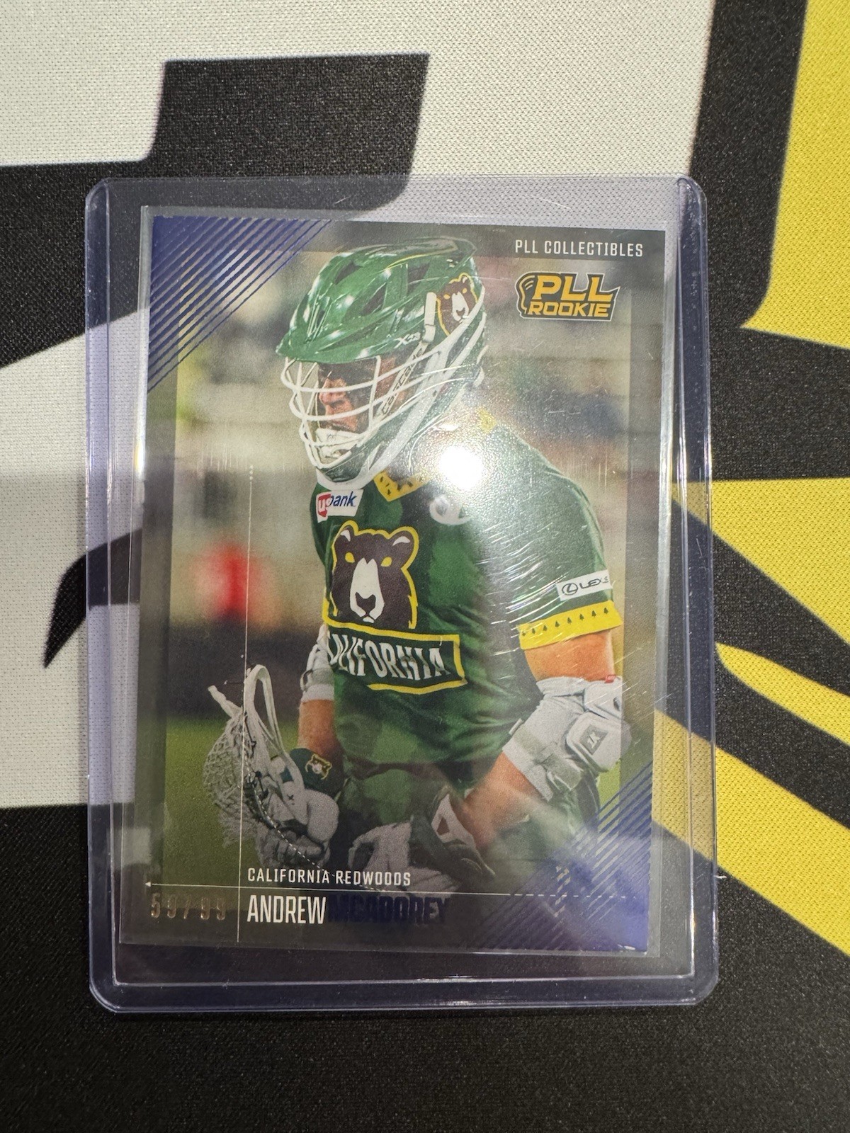 Andrew Mcadorey 59/99 Premier Lacrosse League Fieldside 2026 Blue Foil