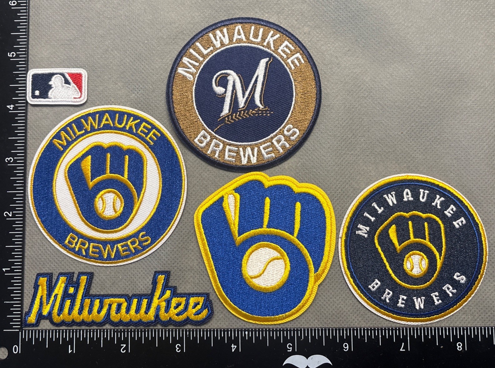 MILWAUKEE BREWERS LOT SET OF 6 MLB BASEBALL IRON ON PATCHES