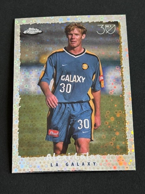 2025 Topps Chrome MLS #NF-13 Alexi Lalas 1995 30th Anniversary Donut Hole Refrac