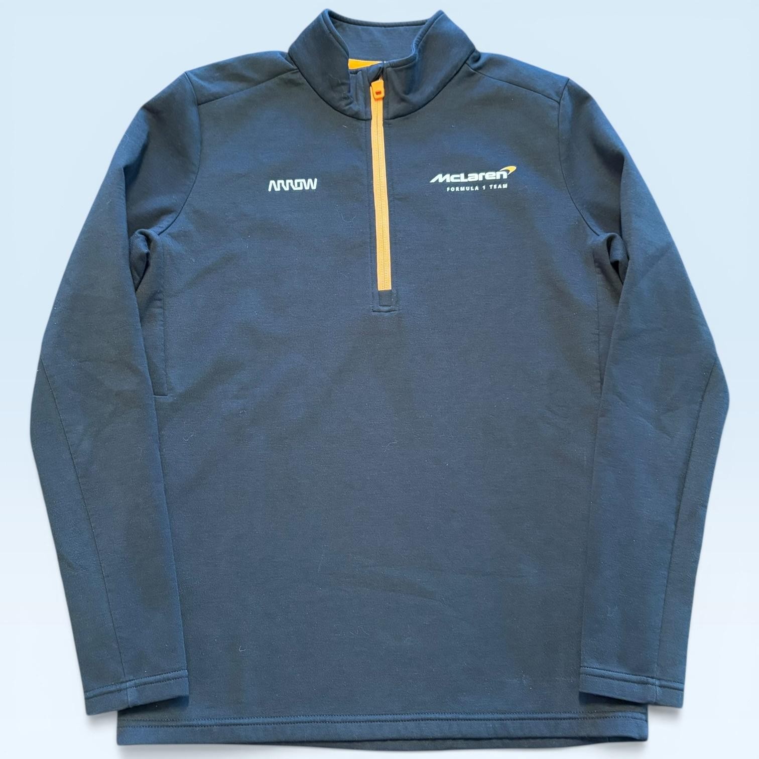 McLaren Formula 1 Team Sweatshirt Mens Small Blue F1 Racing Quarter Zip Arrow