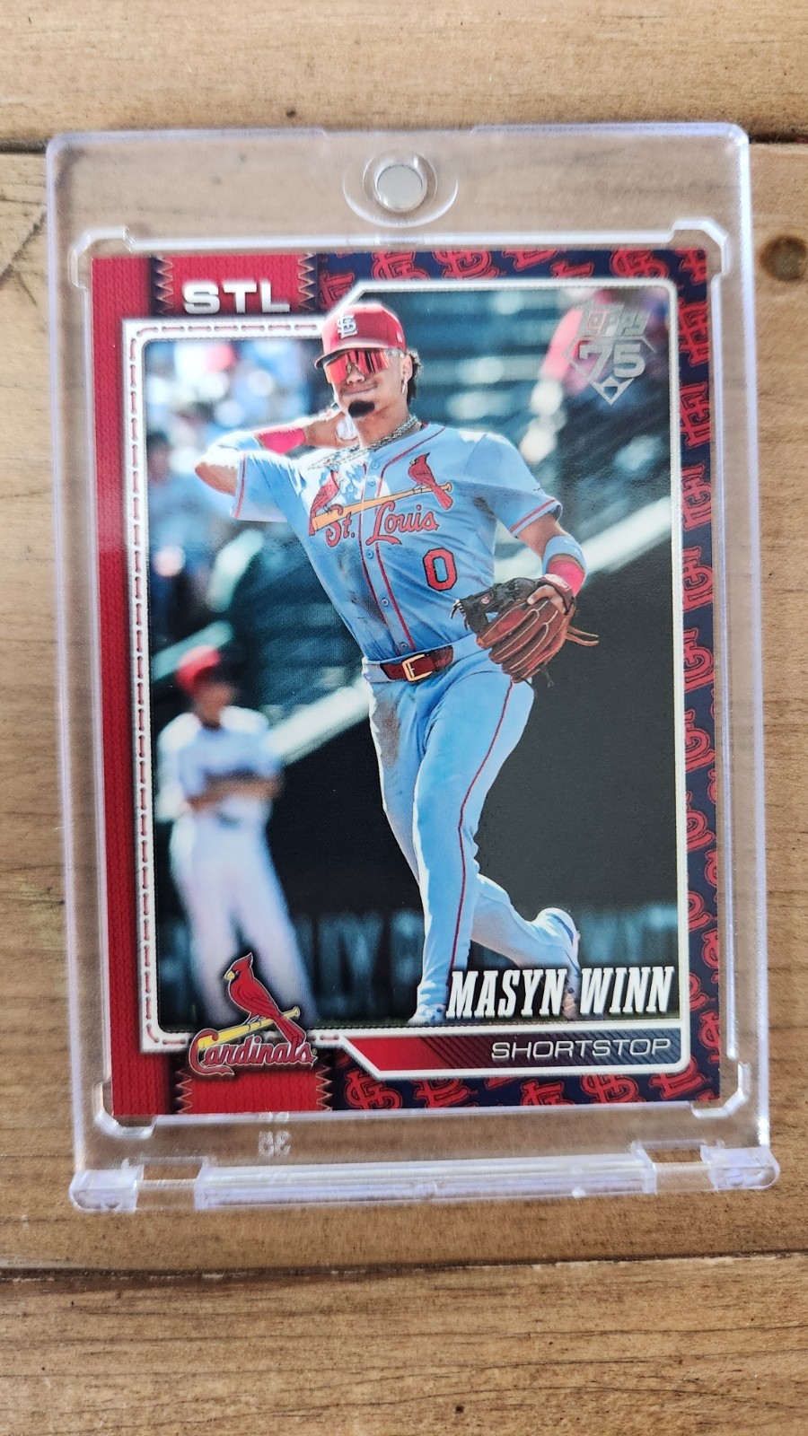 Masyn Winn TOPPS SERIES 2 Team Boarder SP #526 STL Cardinals Color Match