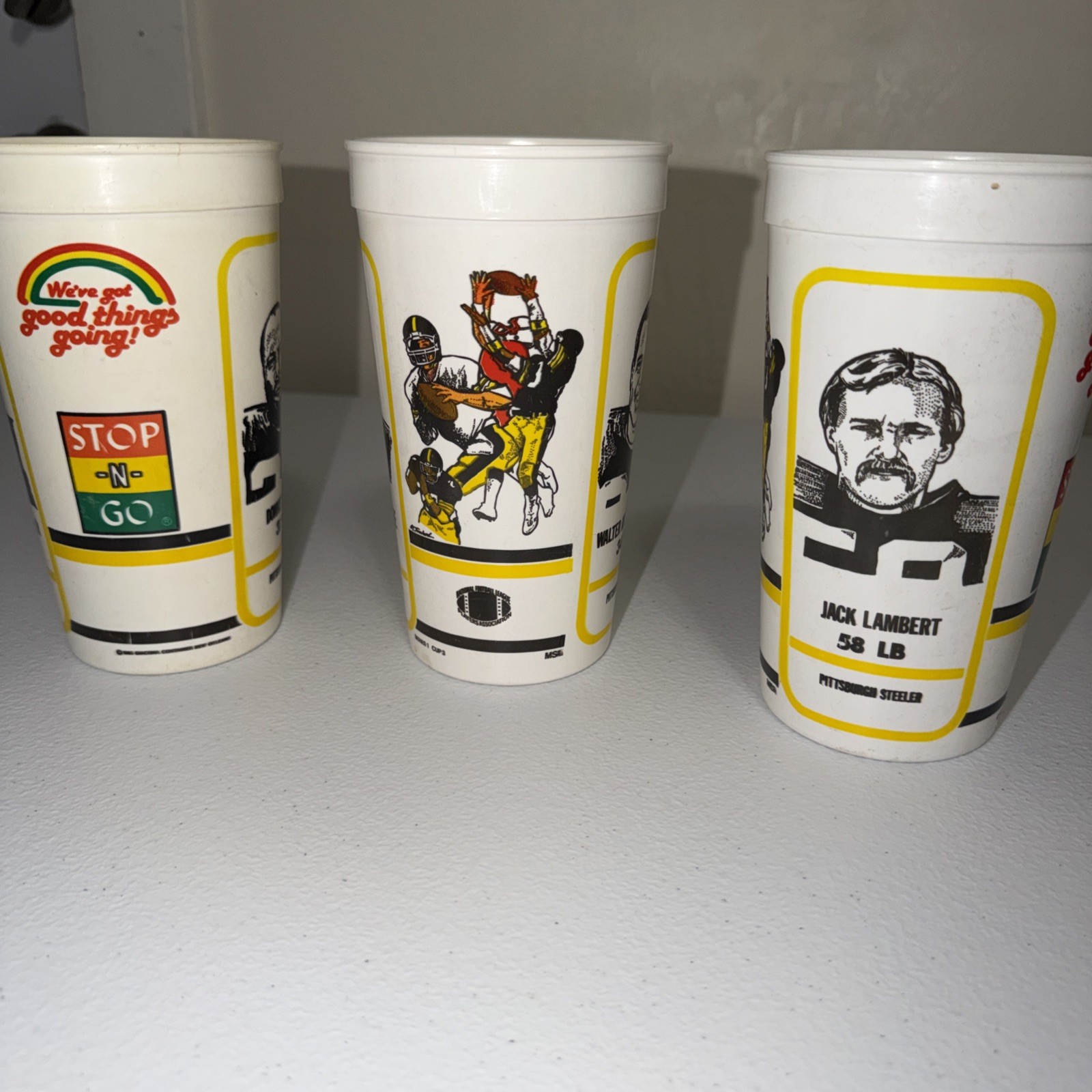 STOP-N-GO PLASTIC CUP JACK LAMBERT ++ STEELERS 1985 SERIES 3 Cup Collection Rare