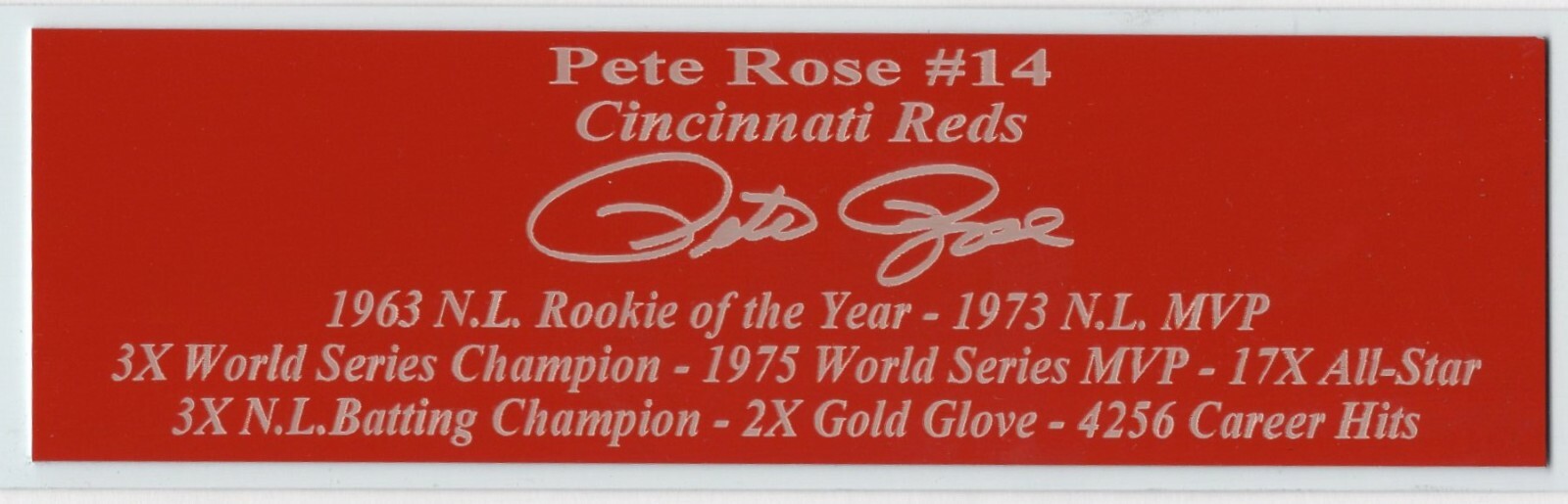 Johnny Bench Autograph Nameplate Cincinnati Reds Autograph Jersey Ball Photo