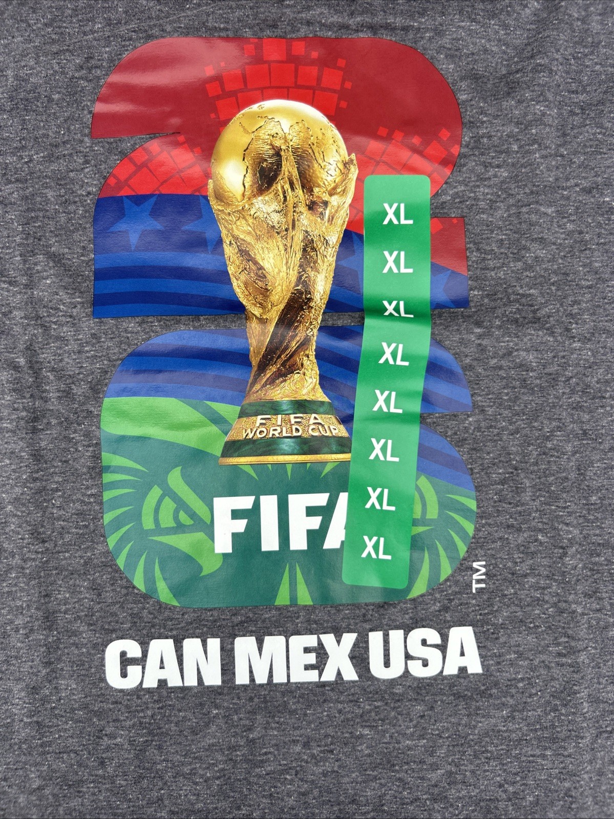 FIFA World Cup 2026 CAN MEX USA Graphic T-Shirt – Size XL – NWT