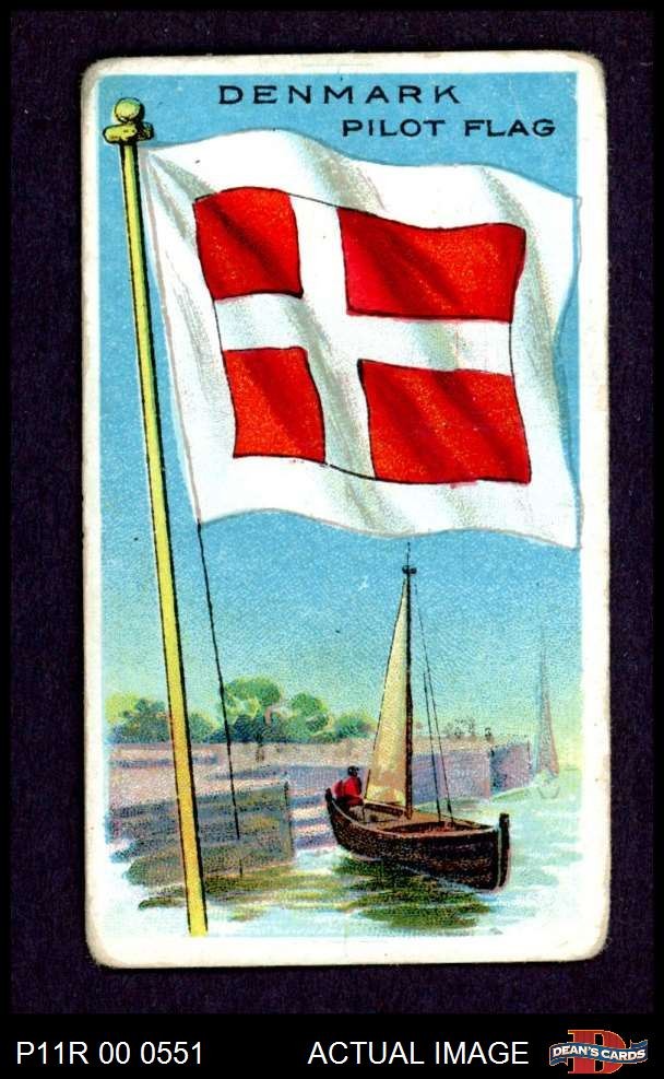 1911 Flags of All Nations T59 Denmark Pilot Flag 1.5 – FAIR