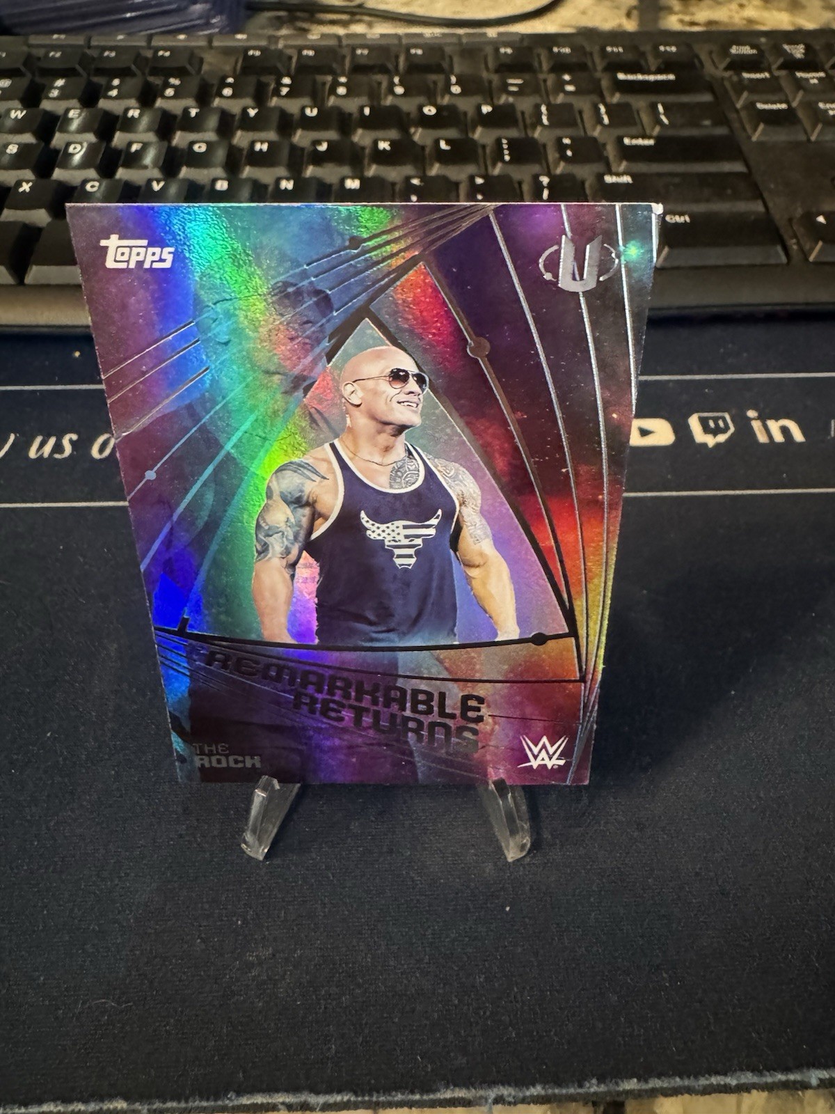 2025 Topps Universe WWE #RRE-1 The Rock Remarkable Returns