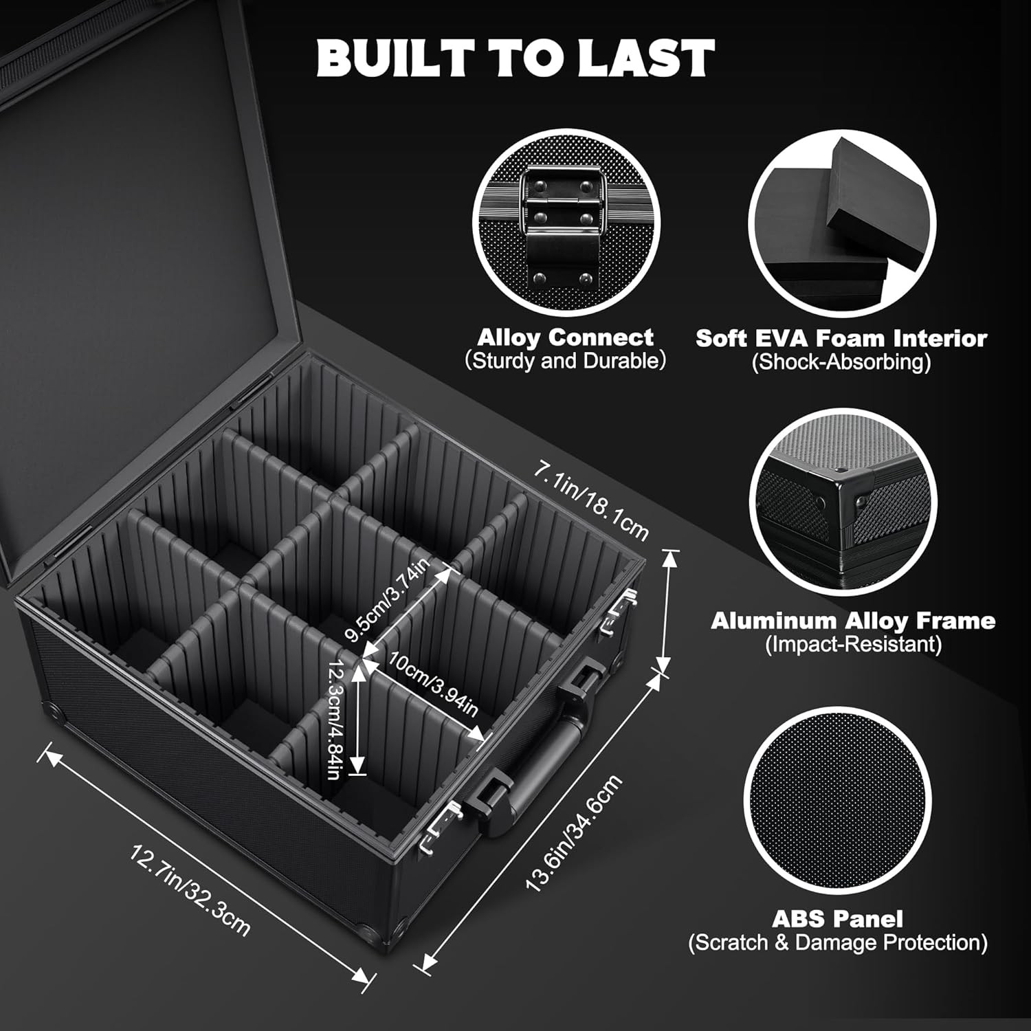 Graded Card Storage Box with Display Window for PSA/CGC Holder, TSA Combination