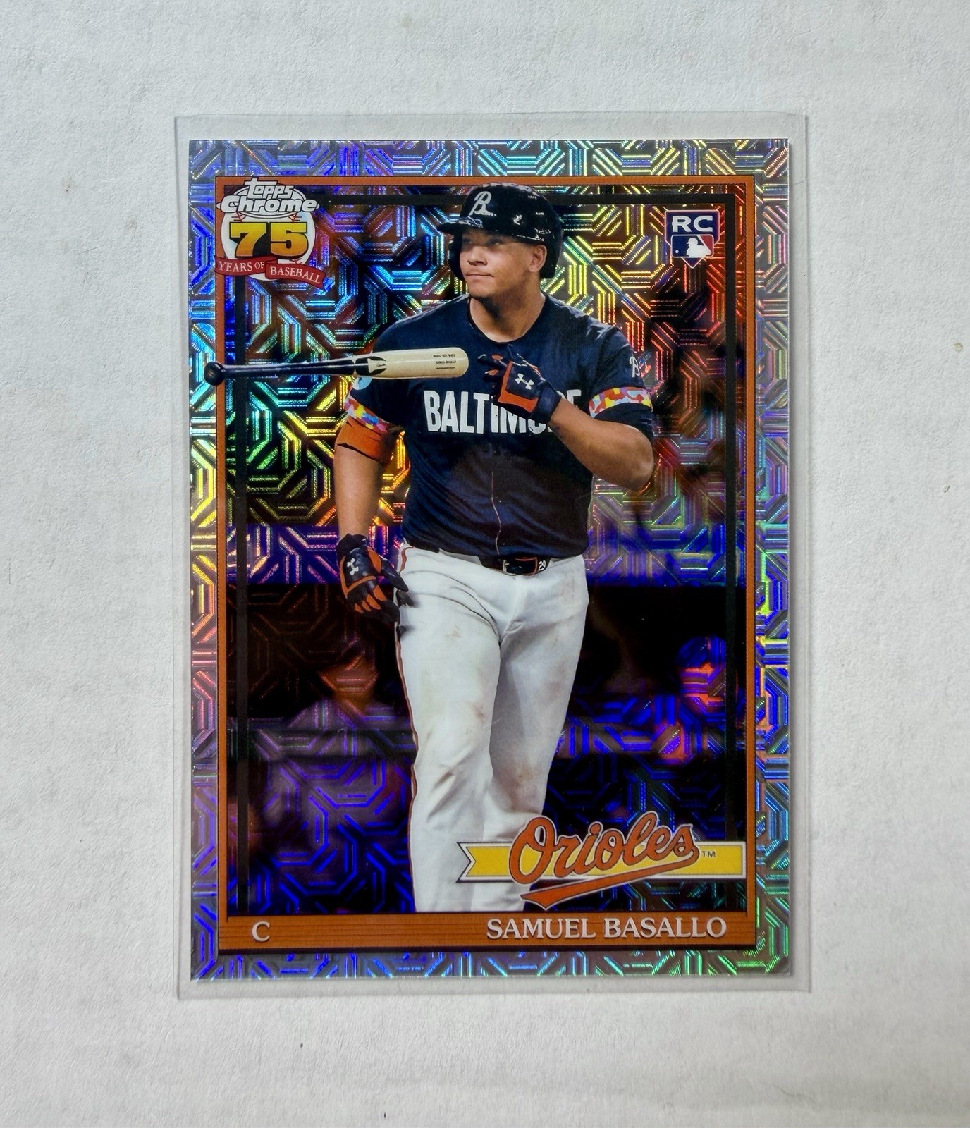 Sam Basallo 2026 Topps Series 2 #91C2-37 Silver Pack Mojo Refractor RC Orioles