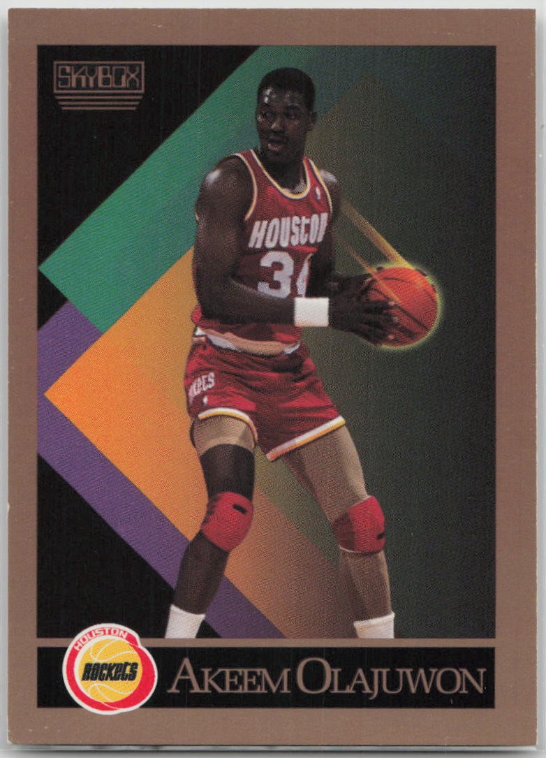 Akeem Olajuwon 1990-91 #110 SkyBox Houston Rockets LP