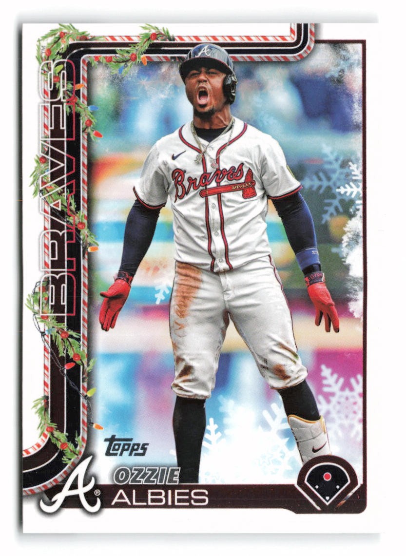 2025 Topps Holiday Ozzie Albies #H36 Atlanta Braves