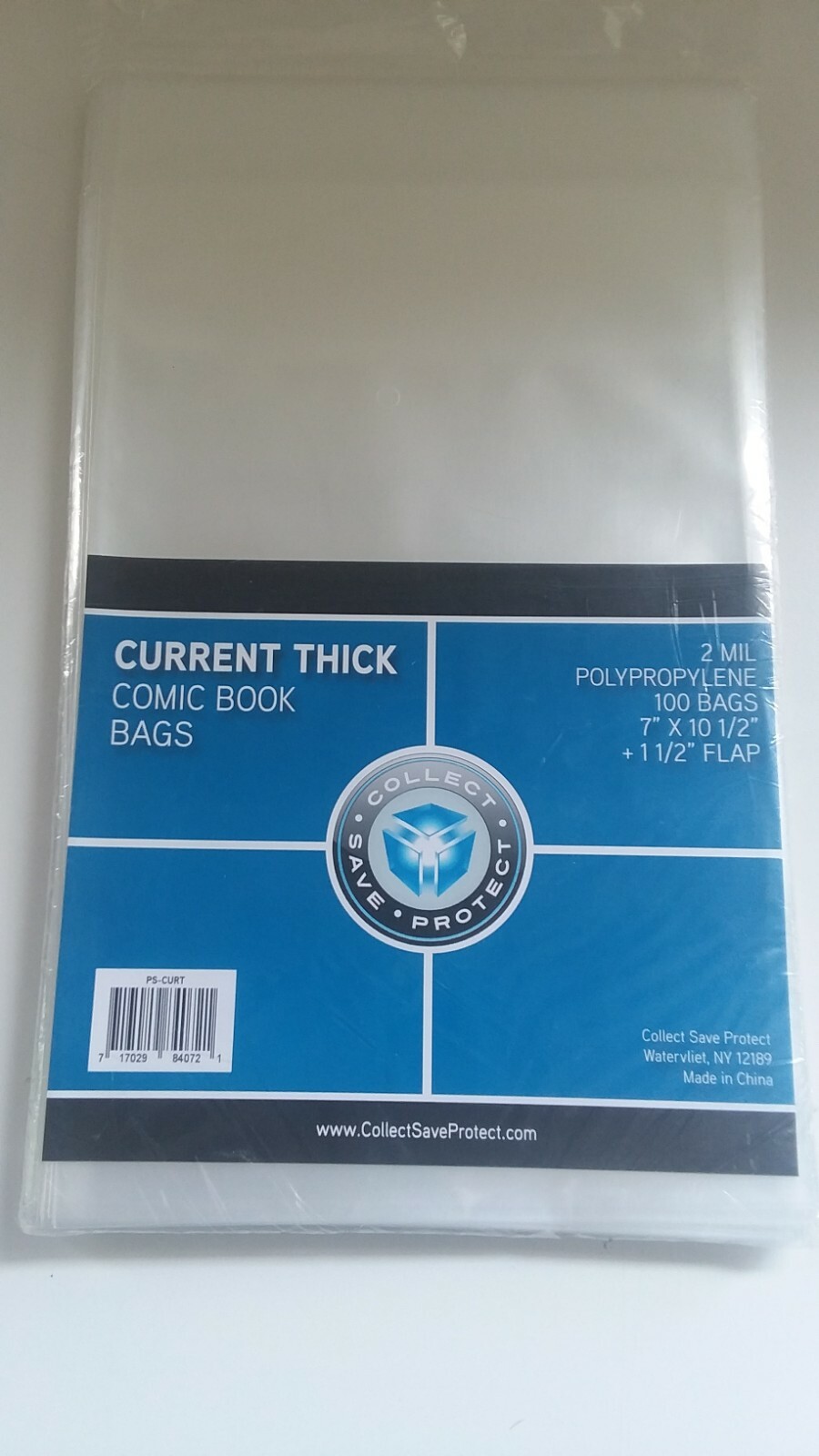 CSP Current Thick Comic Book Bags Package of 100 No PVC New NIP 7×10 1/2