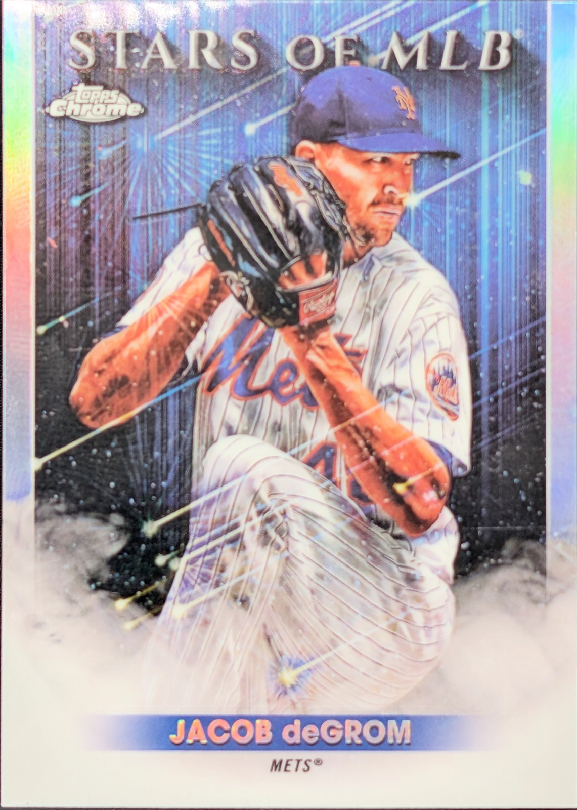 2022 Topps Stars of MLB Chrome Parallel #SMLBC-13 Jacob deGrom New York Mets