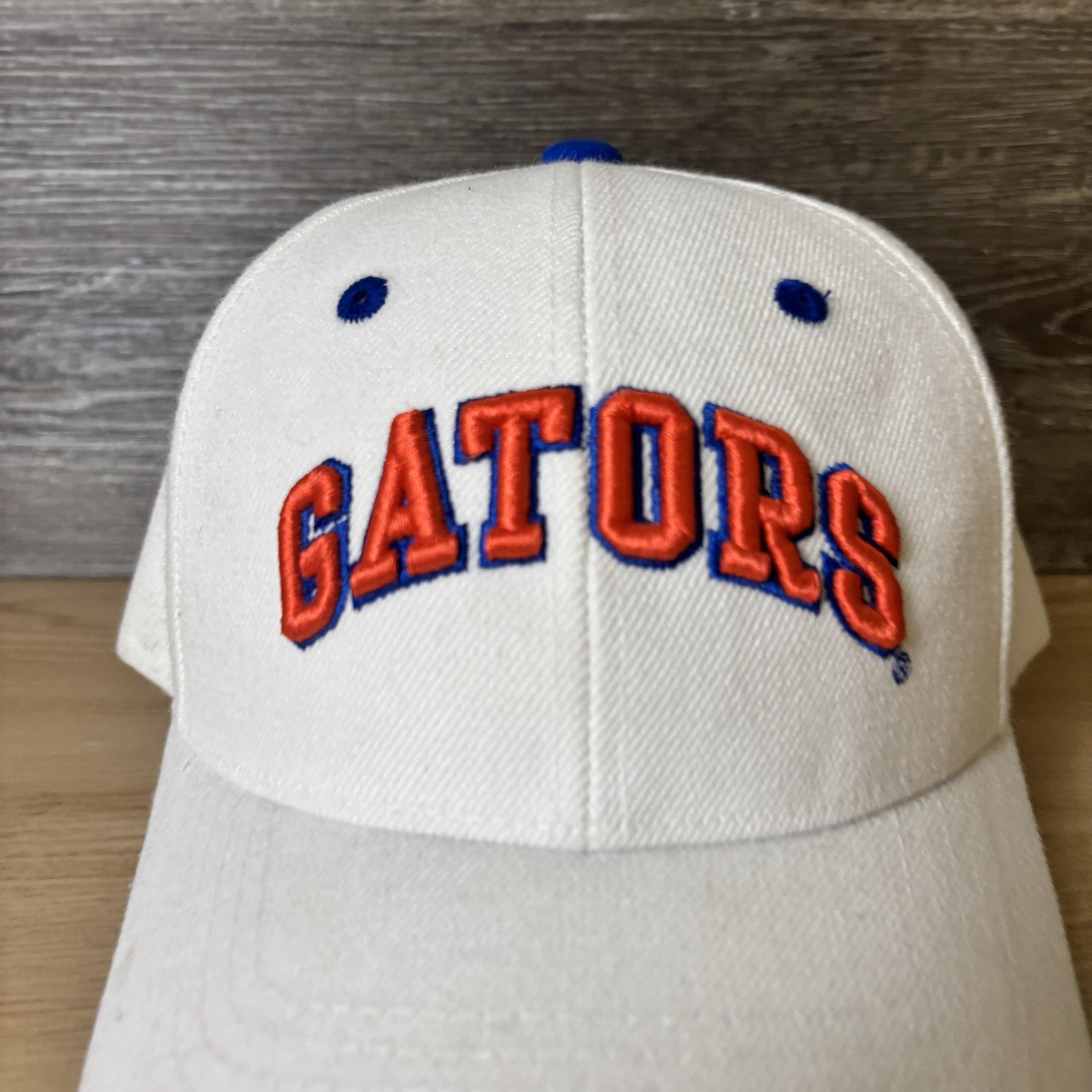 Florida Gators Hat Cap Strap Back White Blue NCAA College Football Mens