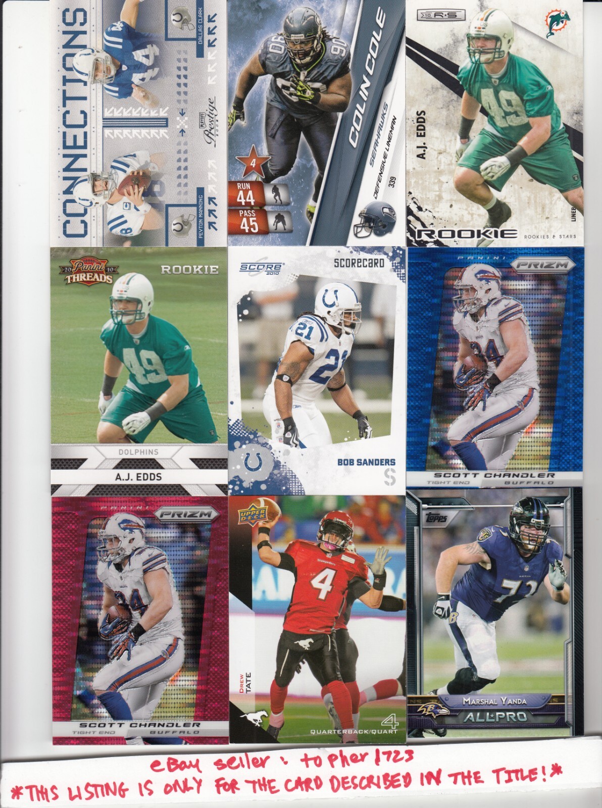(MR) 2013 Panini Prizm Blue Pulsar SCOTT CHANDLER #56 Iowa/Bills