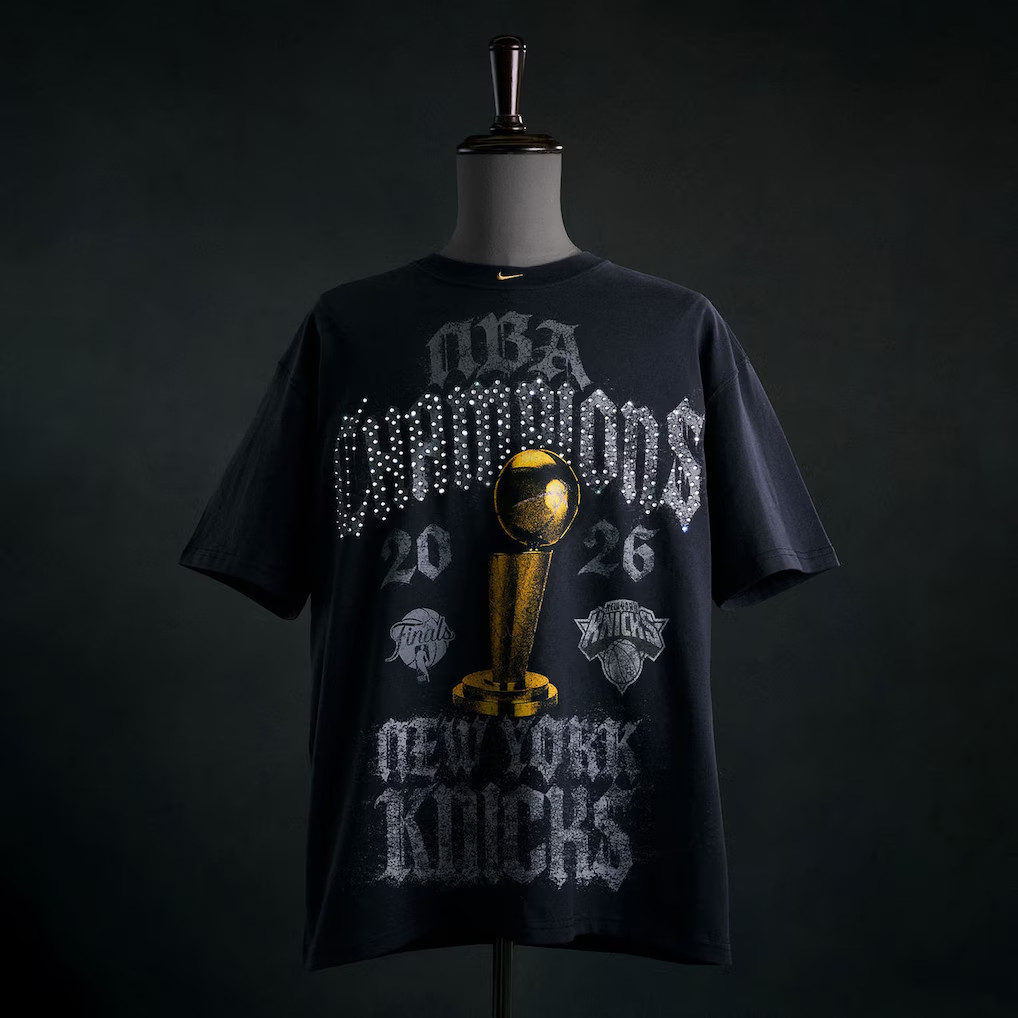 New York Knicks Nike 2026 NBA Finals Champions Authentic Locker Room T-Shirt