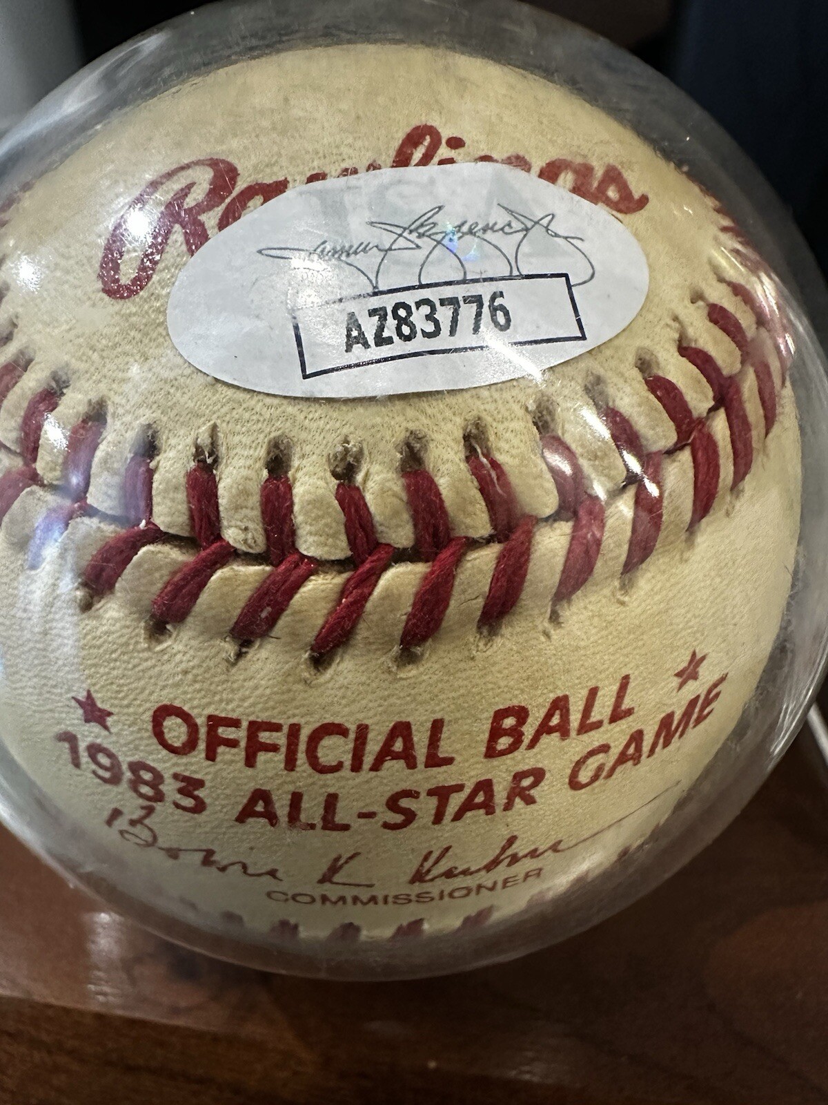 Nolan Ryan Signed 1983 All Star Game Baseball JSA AZ83776 Ball has Toning.