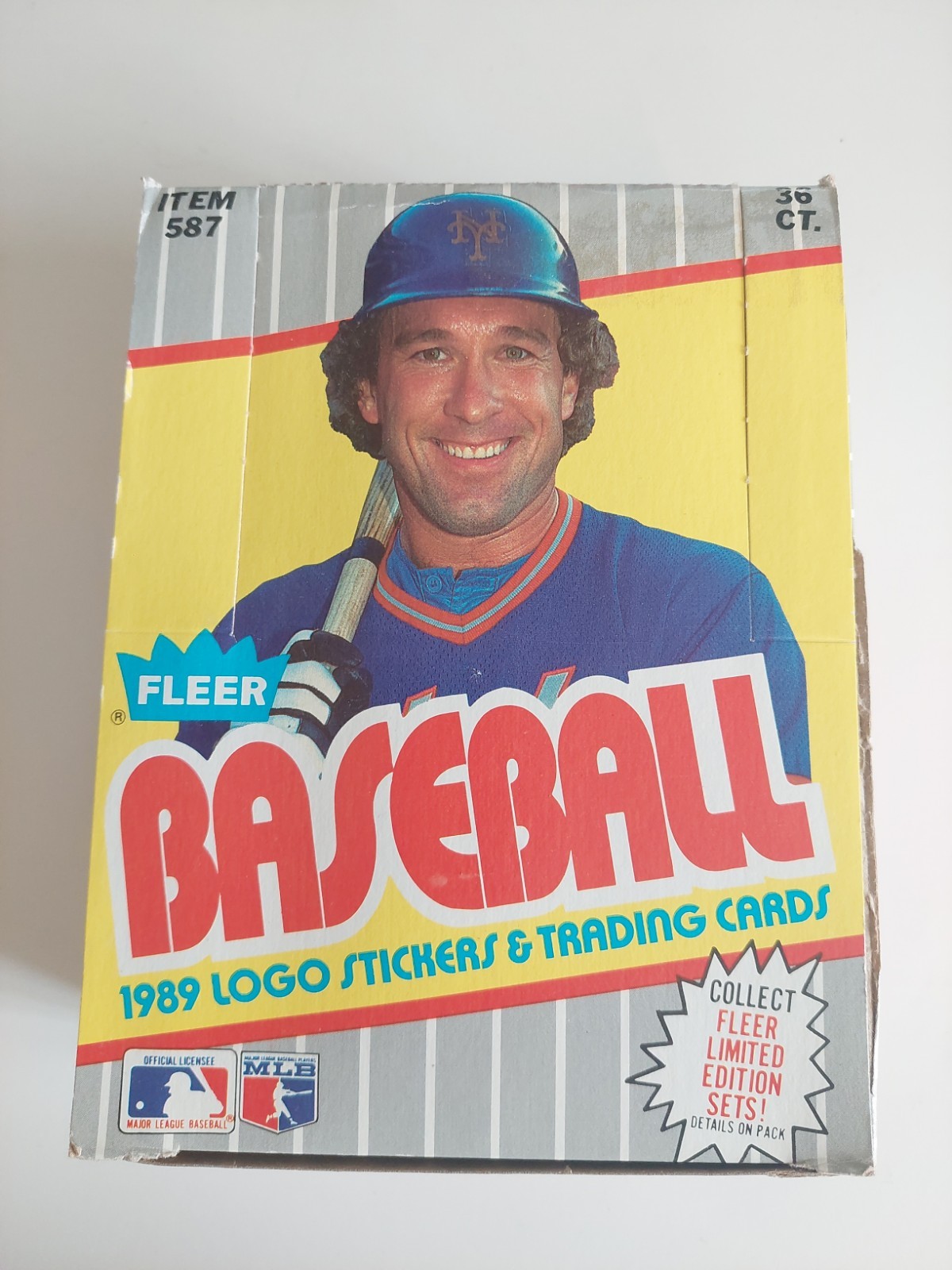 1989 Fleer Baseball Factory Wax Box 36 Packs – Mint Box – Ken Griffy Jr. Rookie