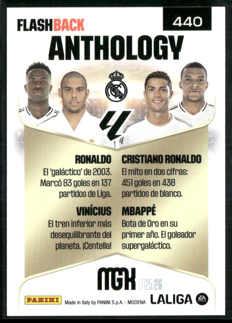 2025 Panini Megacracks Flashback Anthology Ronaldo/ Cristiano Ronaldo/ Vinicius/