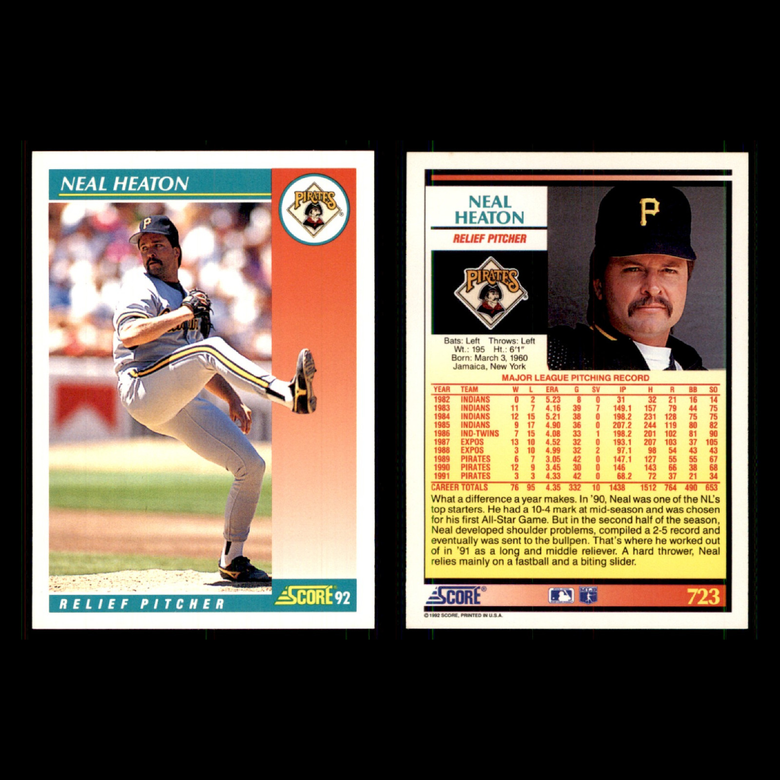 Neal Heaton Lot 12 Different Baseball Cards 1985-1992 PIT/CLE/MIN/KCR/MON