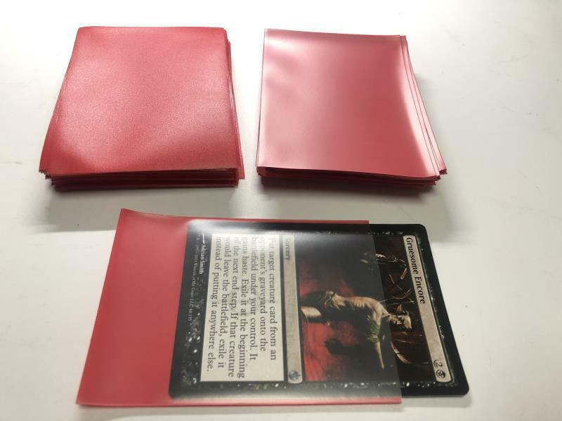 Lenayuyu 300pcs Red Deck Protector Standard MTG Card Sleeves 66x91mm Matte