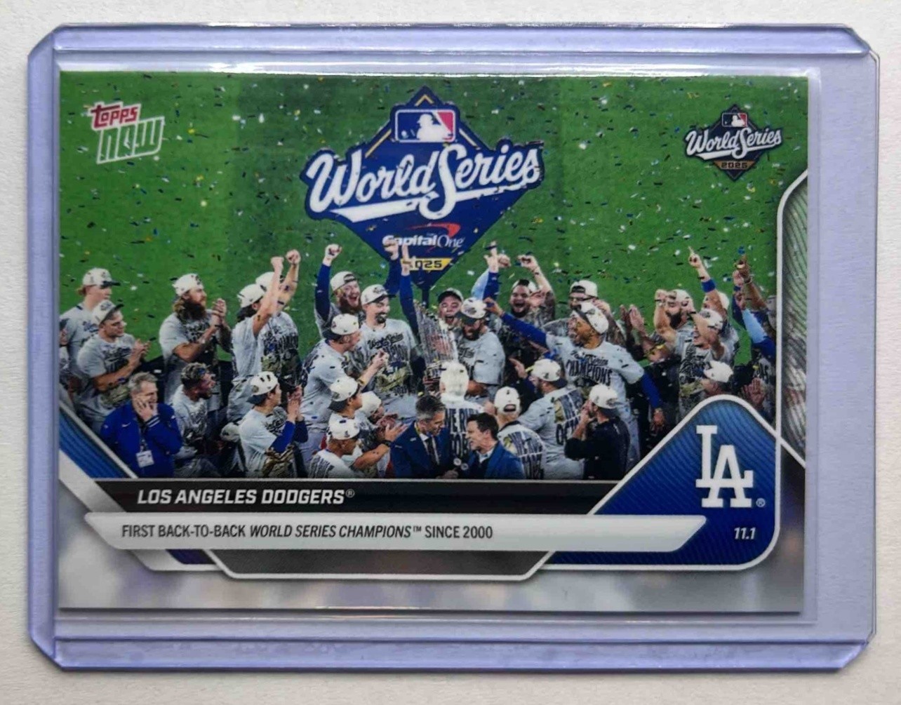Los Angeles Dodgers MLB World Series Topps Now #929 Champions PR: 24578