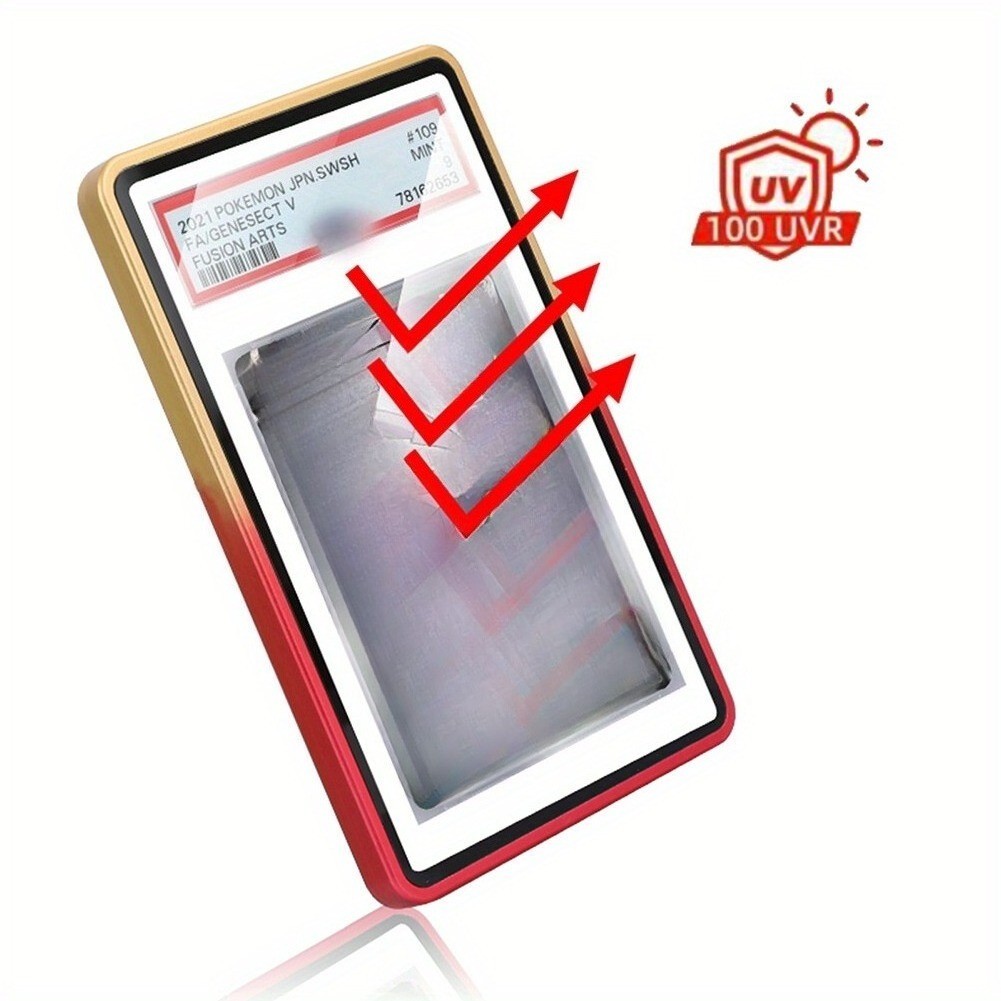 5pcs/set Magnetic Metal Slab Bumper Case UV-Resistant For 35pt PSA Graded Cards