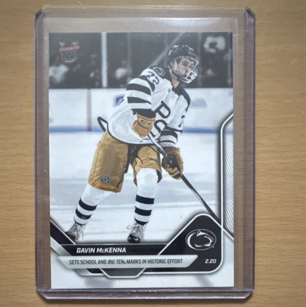 Topps Now Rookie #4 Gavin McKenna Penn State Nittany Lions NCAA Hockey 20-21