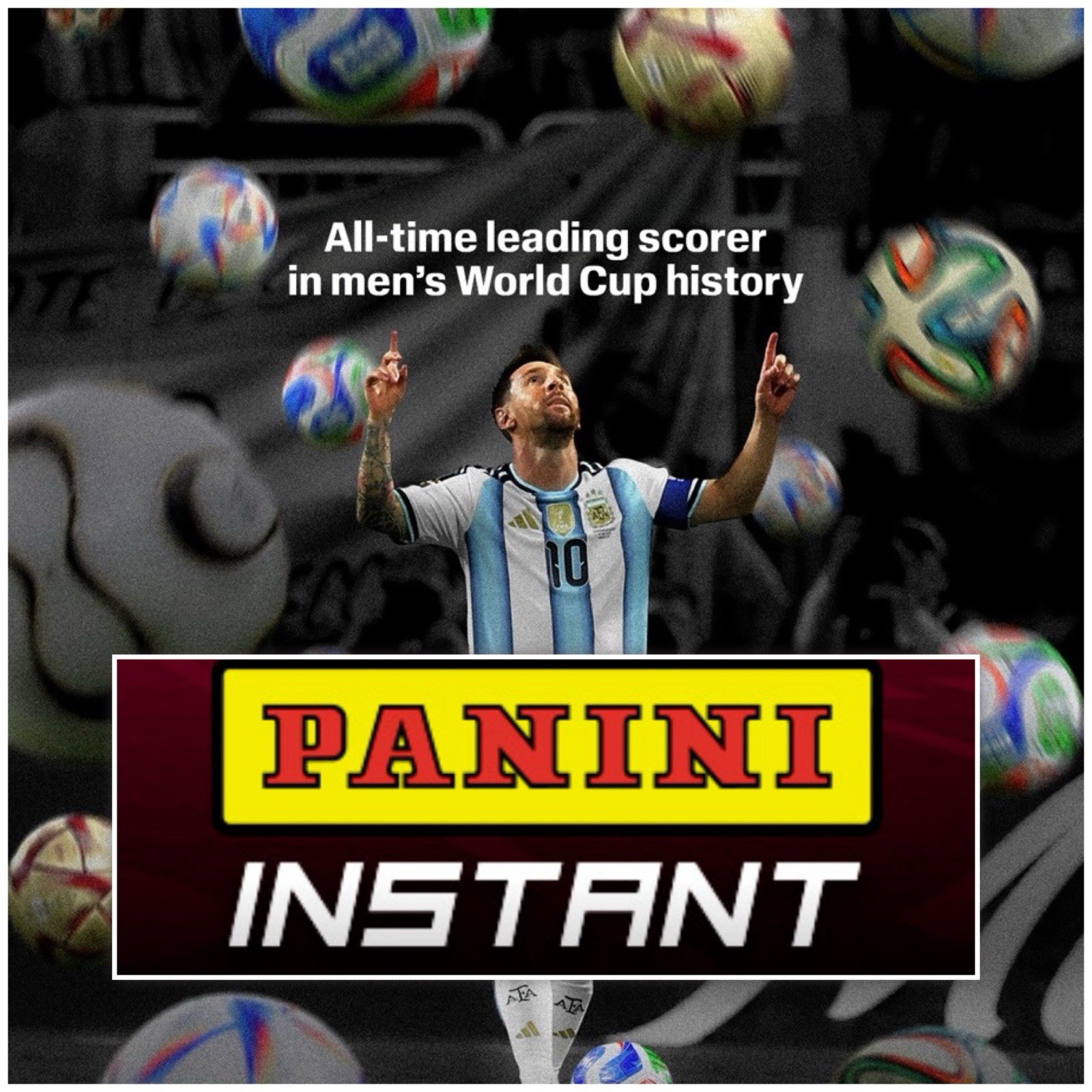 PRESALE- 2026 Panini Instant FIFA World Cup Scoring Record Lionel Leo Messi READ