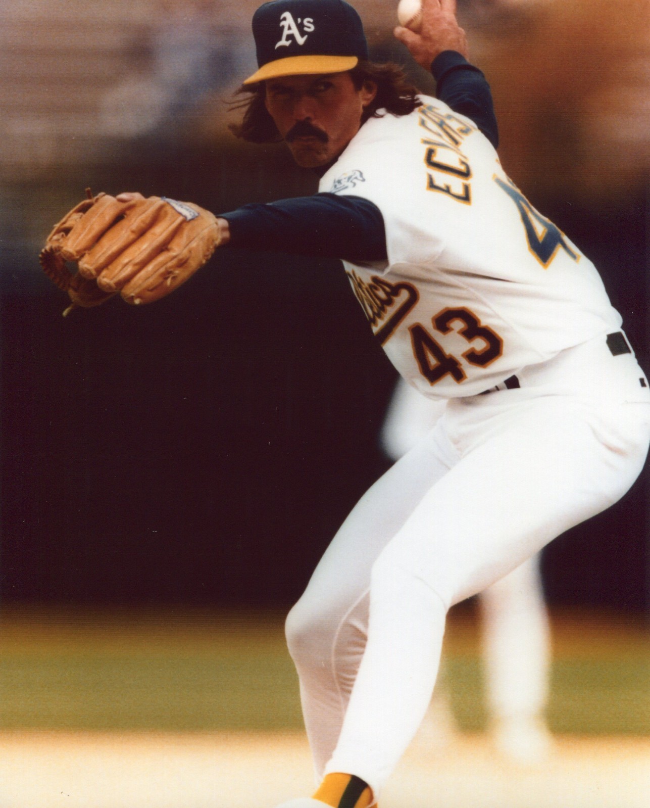 DENNIS ECKERSLEY OAKLAND ATHLETICS 8X10 SPORT PHOTO