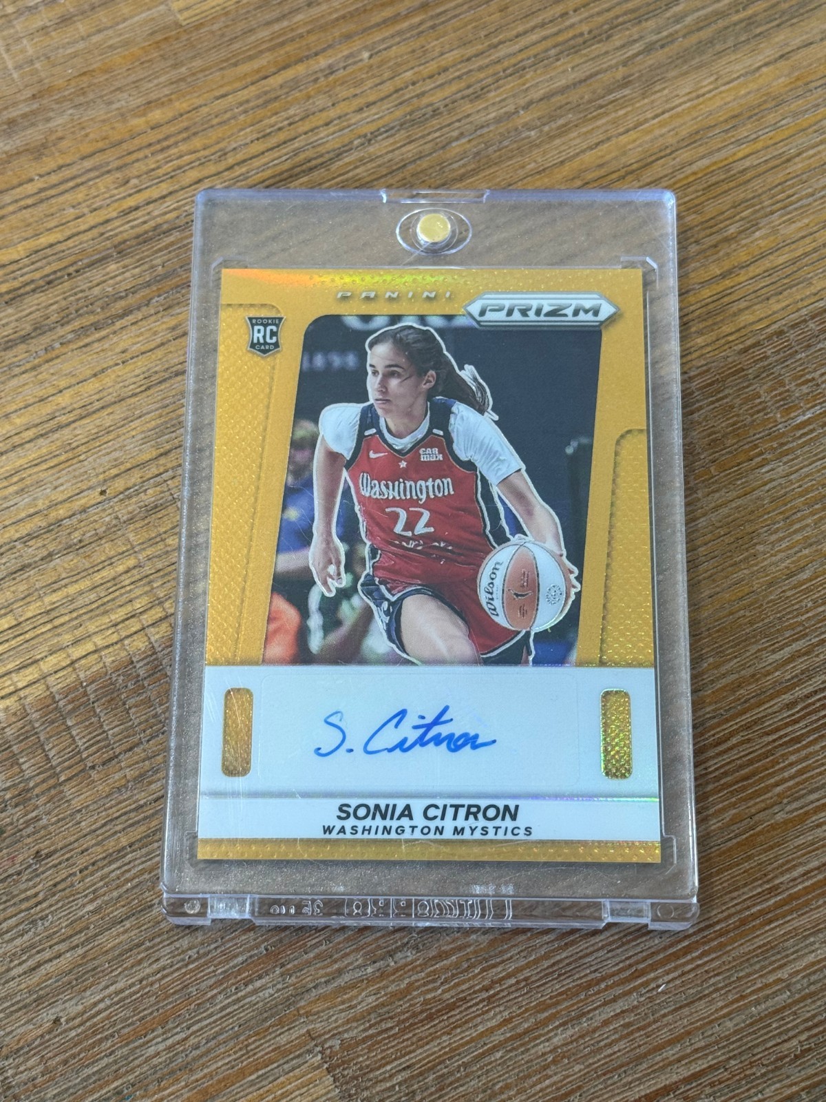 2025 WNBA Prizm Sonia Citron Gold Rookie Throwback Auto /10 TB-SC