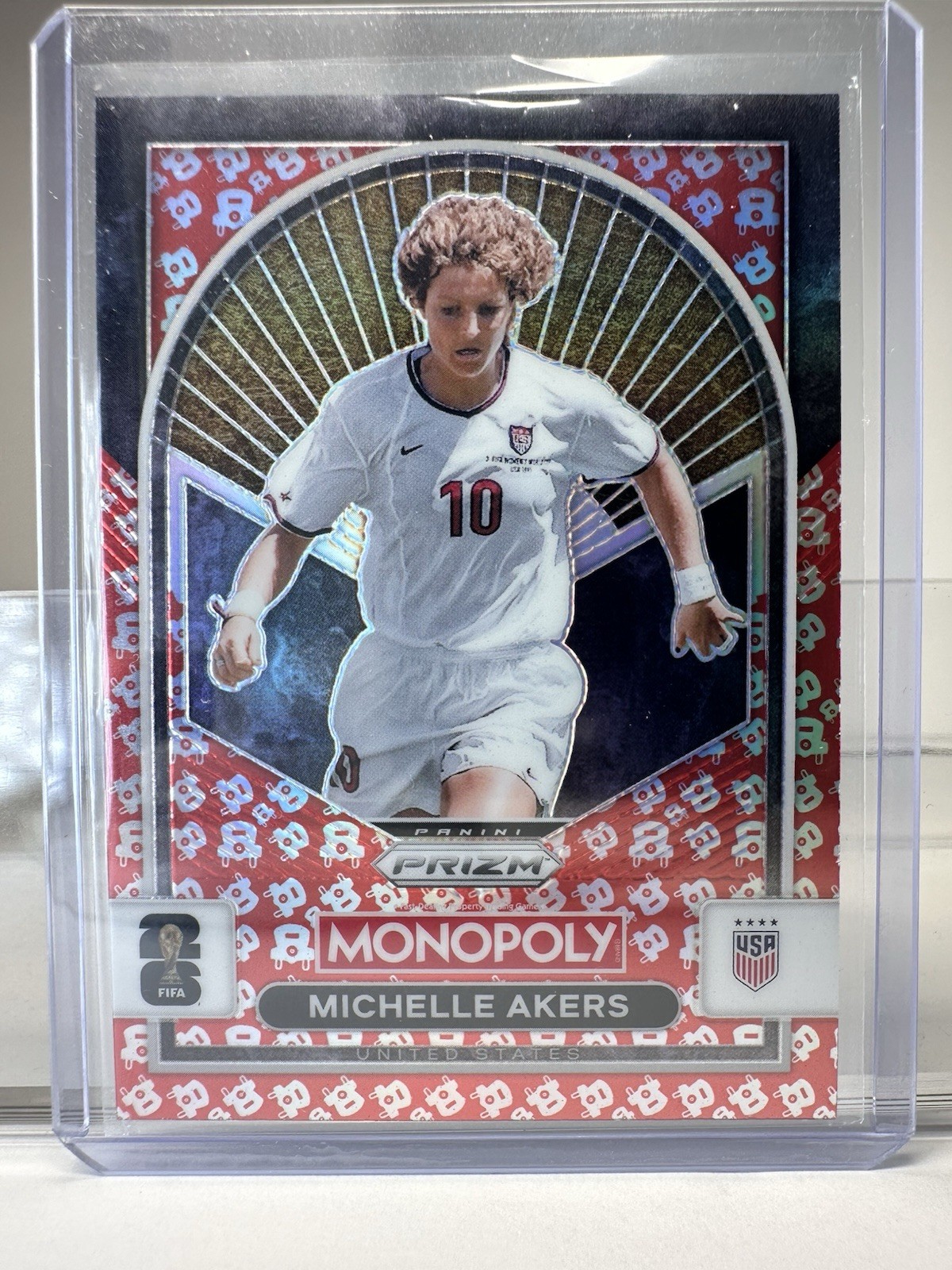 2026 Panini Prizm Monopoly FIFA World Cup Michelle Akers Free Parking SSP – USA