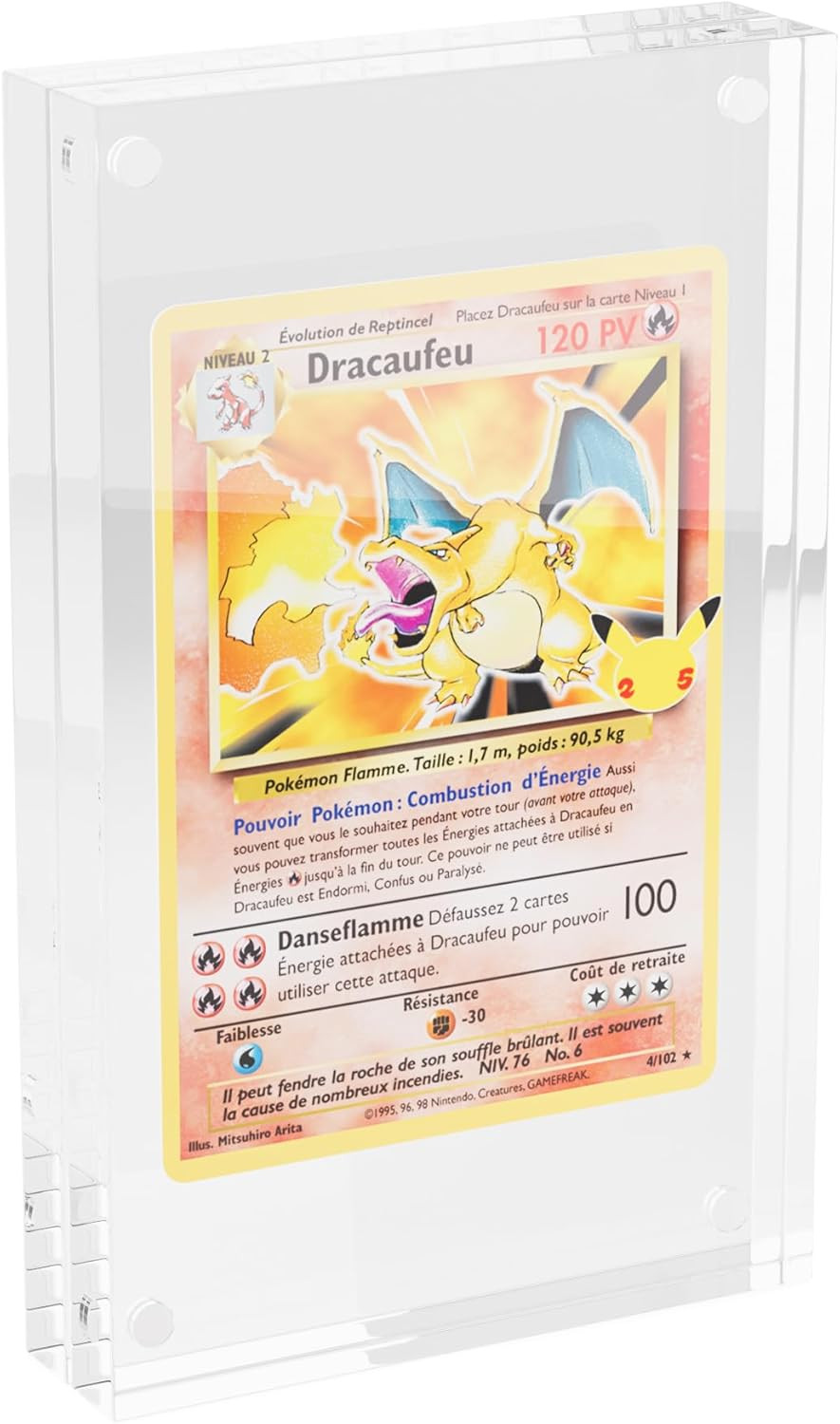 Single Card Display Case, Transparent Card Display Clear Card Stands, 35PT Acryl