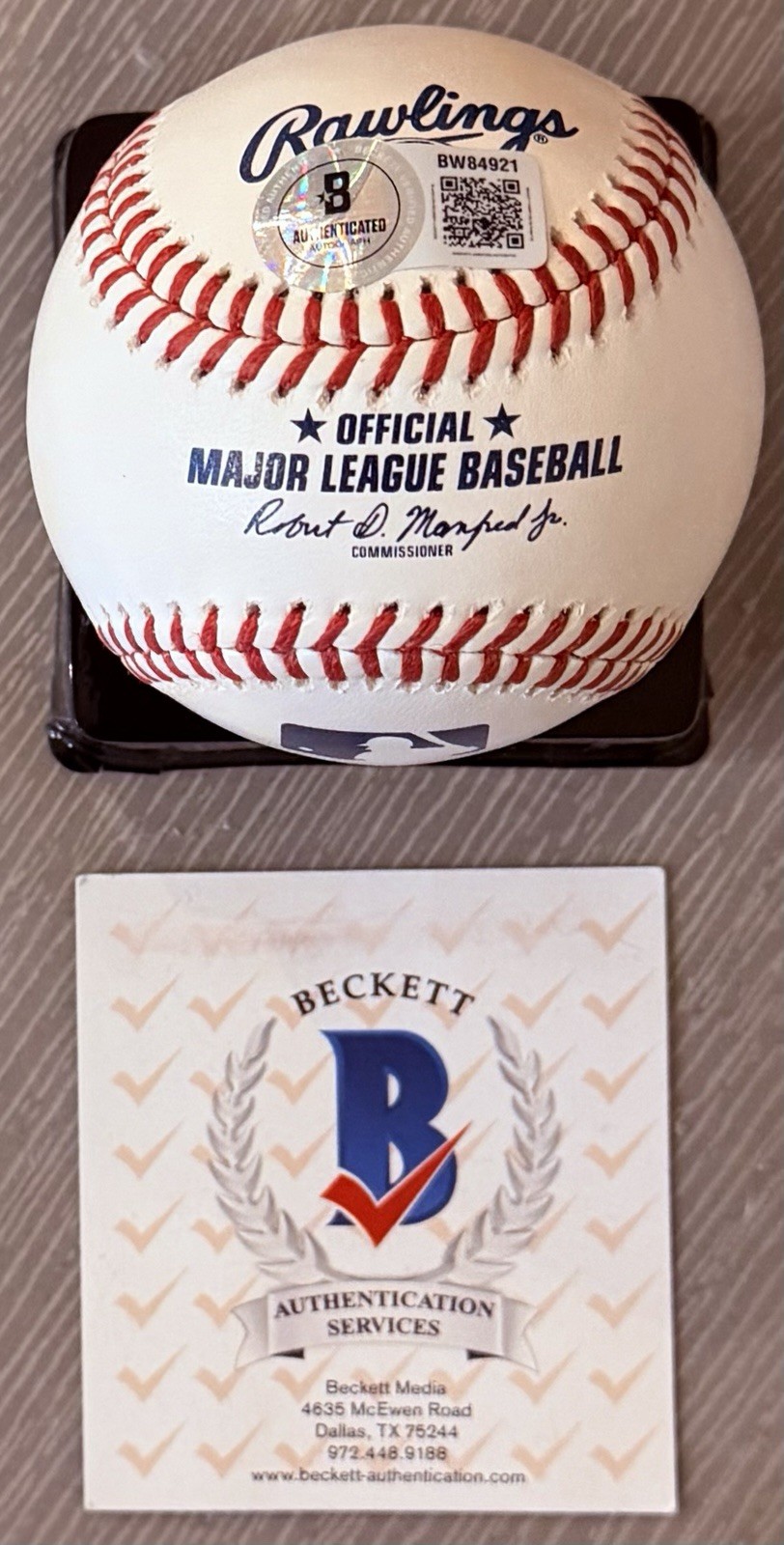 SPECTACULAR JACOB MISIOROWSKI LICENSED BECKETT AUTHENTICATED SIGNED MLB BASEBALL