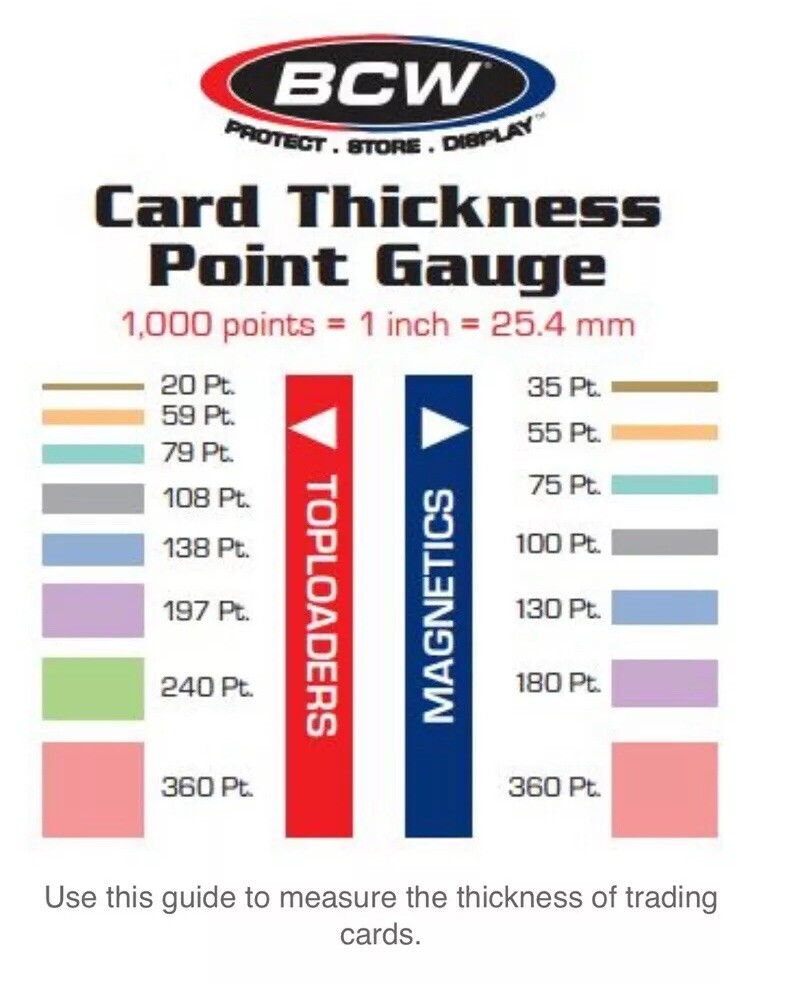 BCW Hard Plastic Baseball Trading Card Topload Holders standard 59 79 138pt 360+