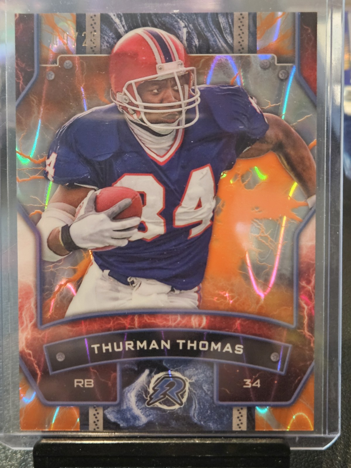 2024 Topps Resurgence – Thurman Thomas #10 Orange Power Surge /25 Refractor /25