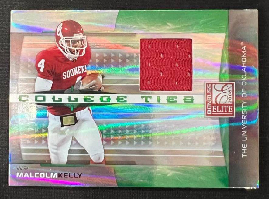 MALCOLM KELLY 2008 Donruss Elite College Ties #CT-20 Game Used Jersey #133/150