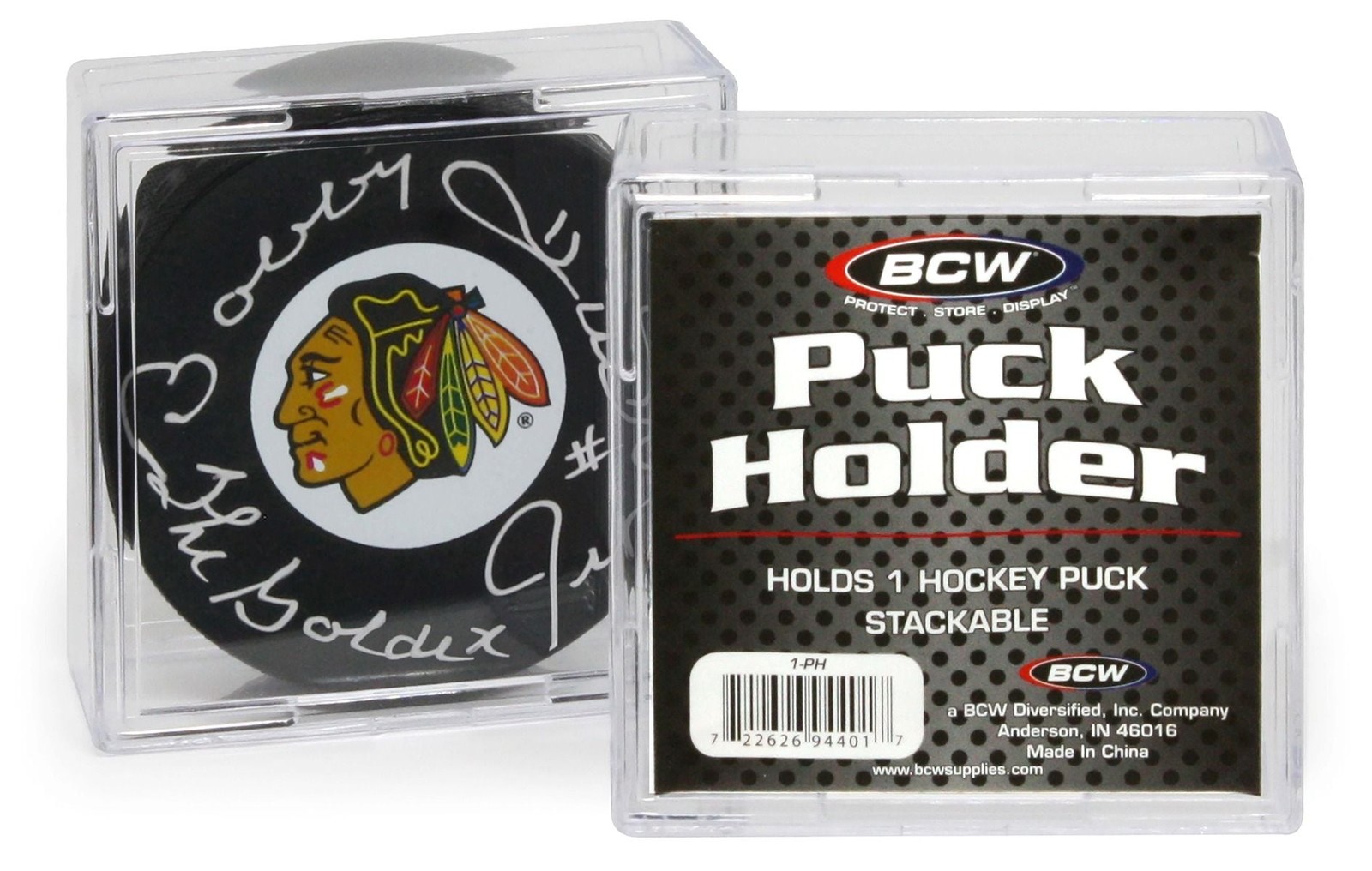 Puck Holder, One BCW Stackable Regulation Puck Holder 2 Piece Design New!